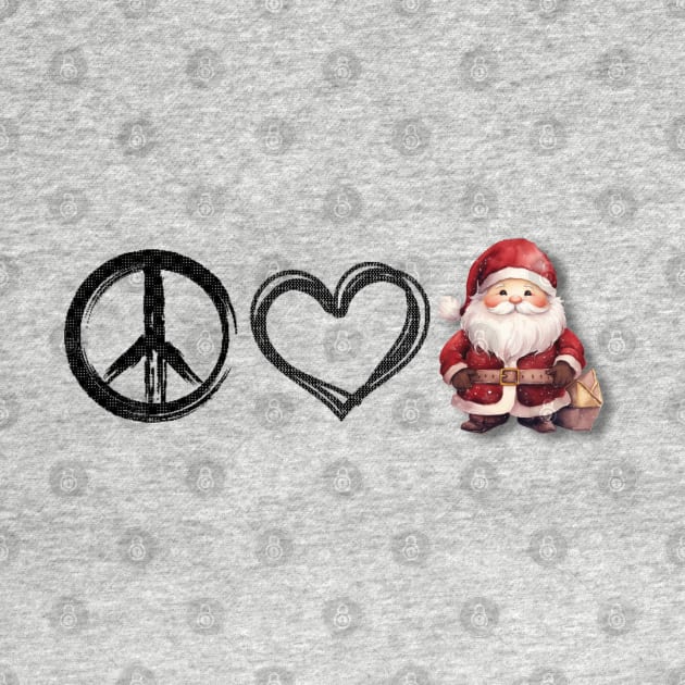 Peace Love and Santa by mw1designsart